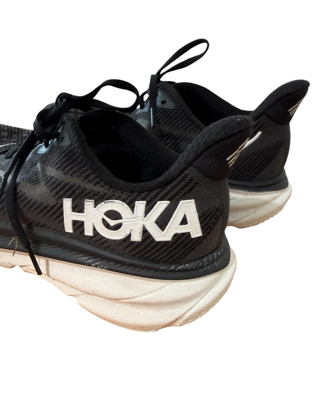 Hoka One One Clifton 9 Men’s Size 9 Black & White - Picture 2 of 9